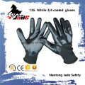 13G 3/4 Negro Nitrilo Smooth Coated Glove